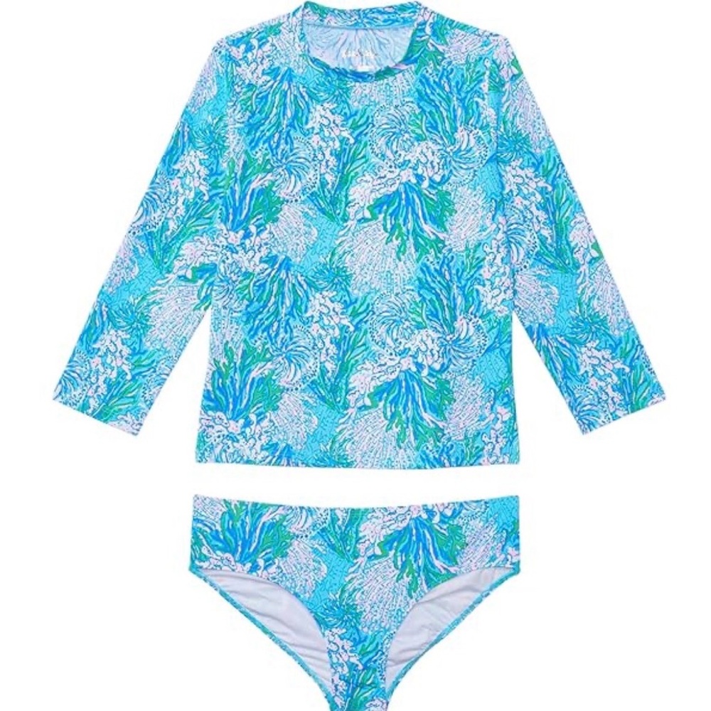 Lilly Pulitzer Bobby Long Sleeve Rash Guard Swim Set